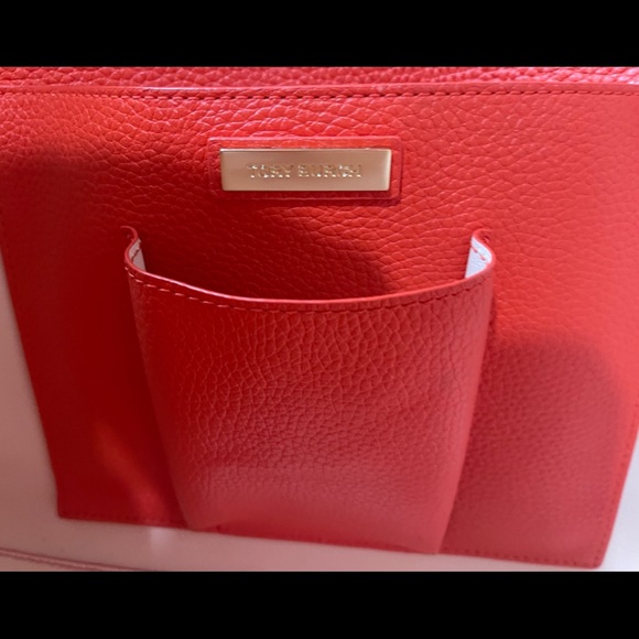 Tory Burch BRODY Liberty red/orange leather shoulder tote bag - Picture 6 of 8